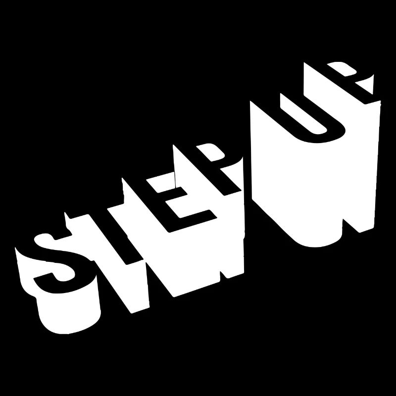 step up bold text design