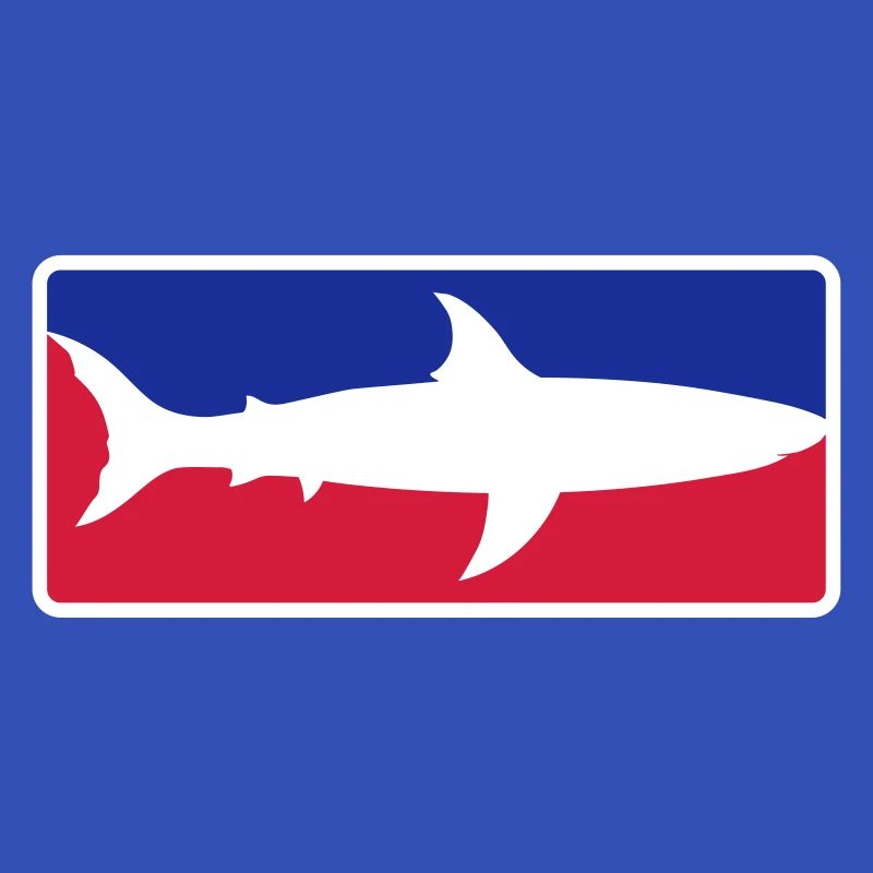 red blue sport shark button frame shield black sc