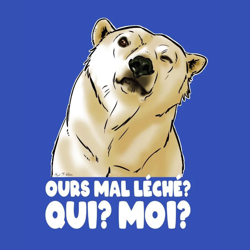 Ours mal léché (texte blanc)