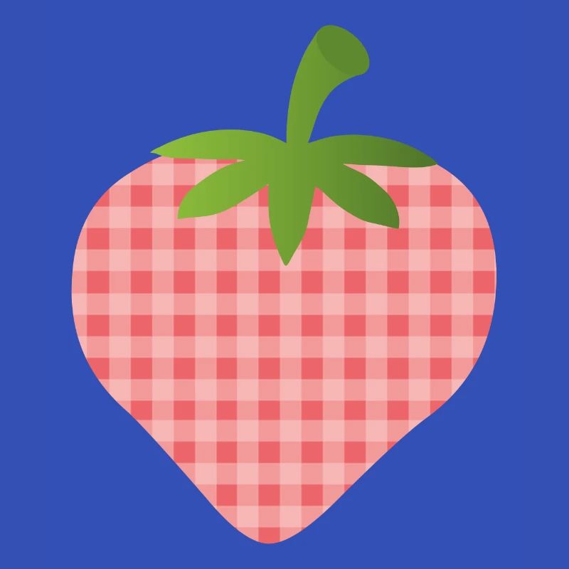 Strawberry with check pattern - personalizable