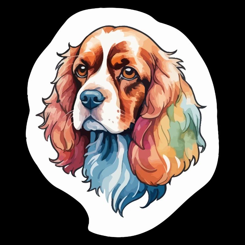 American Cocker Spaniel Wasserfarben