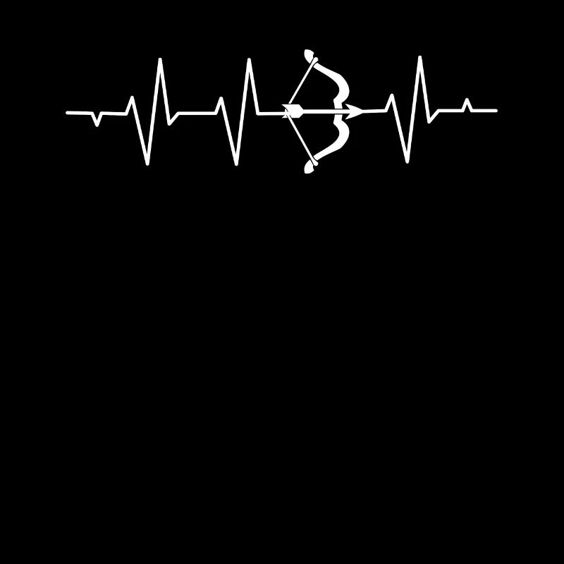 Bogen mit EKG Frequenz - T Shirt