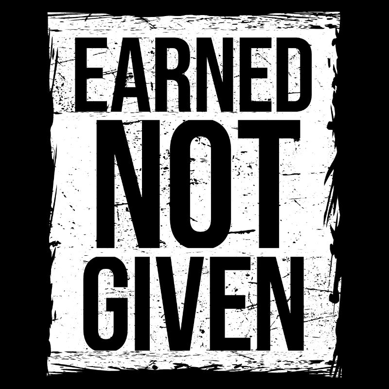 Earned Not Given Positive Mindset Motivation