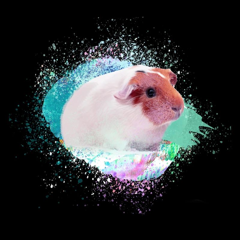 Cochons d’Inde, graffiti, peinture, coloré