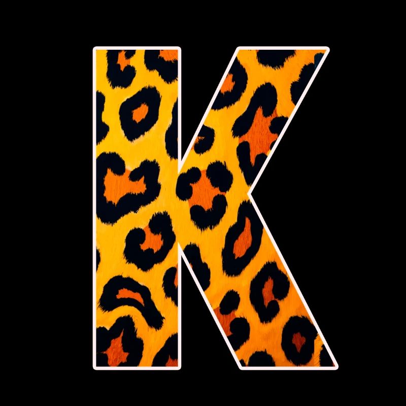 Leopardischer Buchstabe K