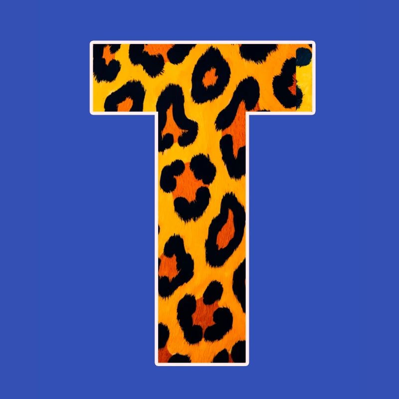 Leopard_Buchstabenmuster_ _T
