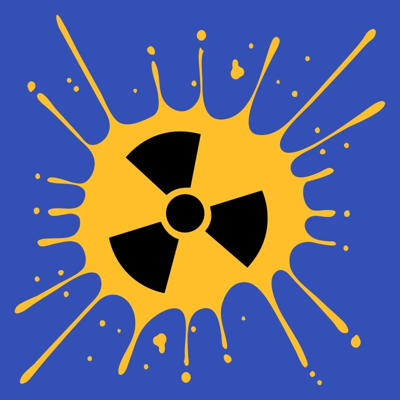 atomic symbol radioactive warning caution note