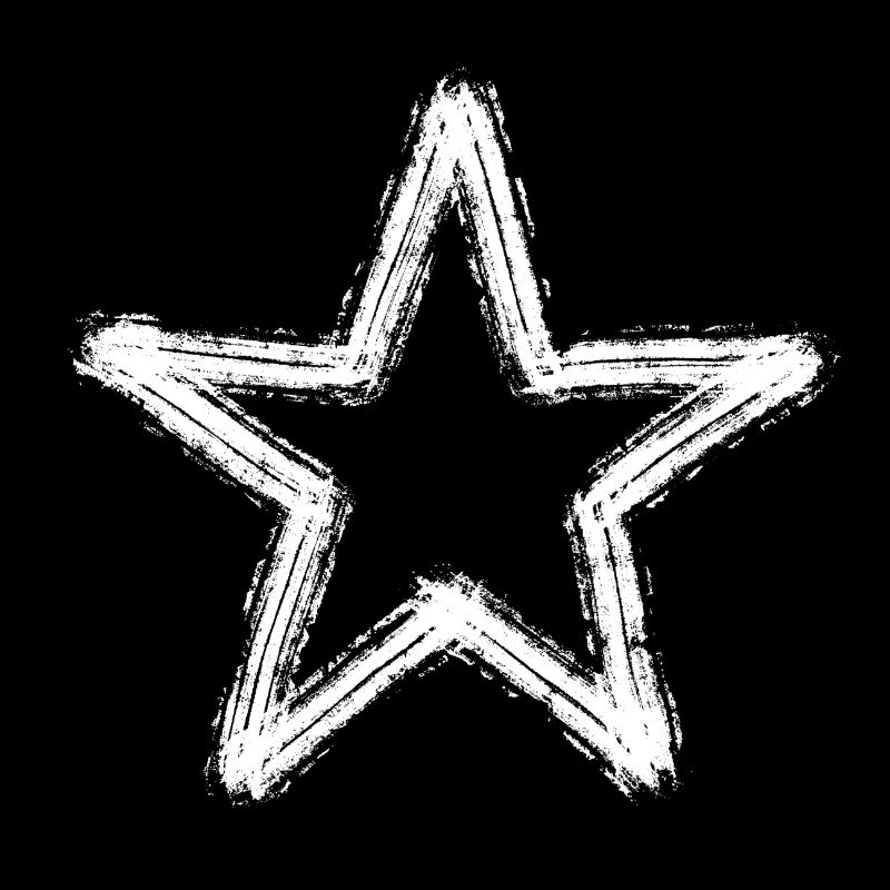 Graffiti blanc étoilé