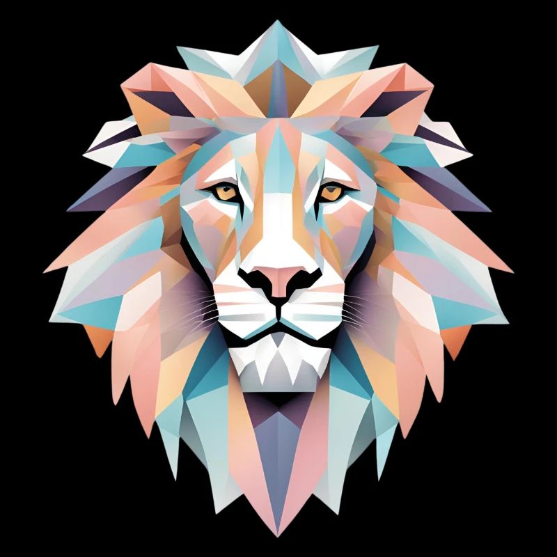 Geometric lion lion gift