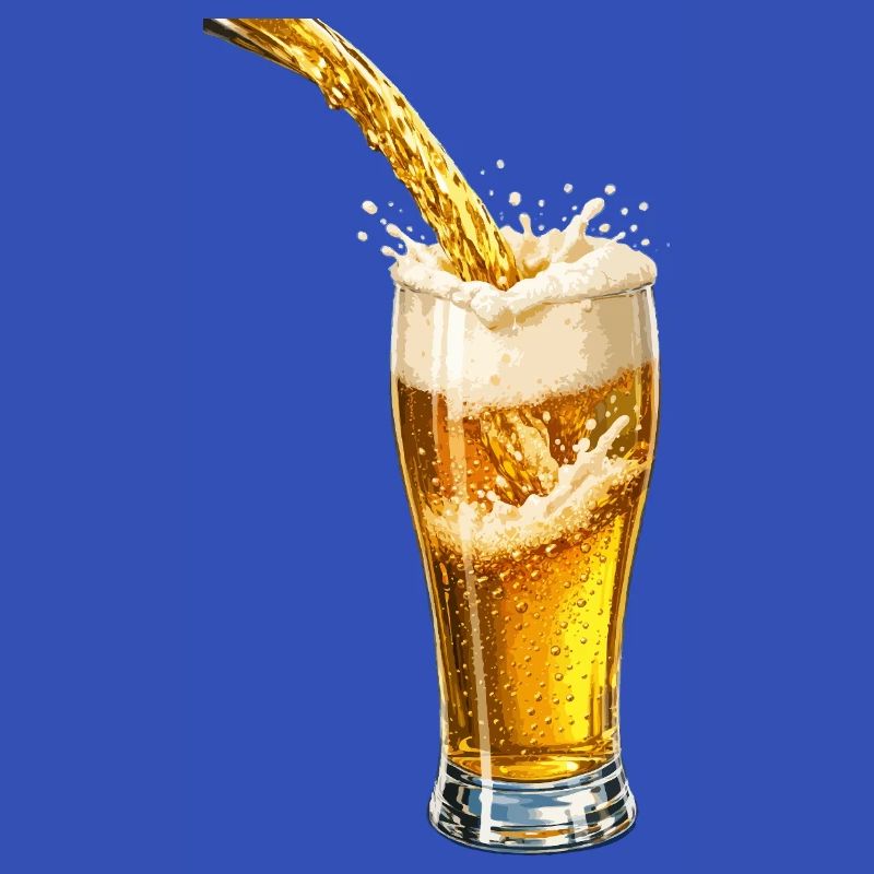 Éclat de mousse de bière dorée