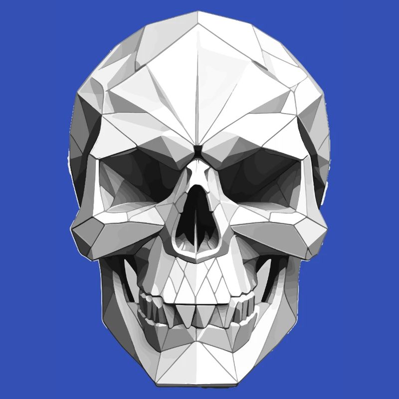 Schädel - Low Poly Design