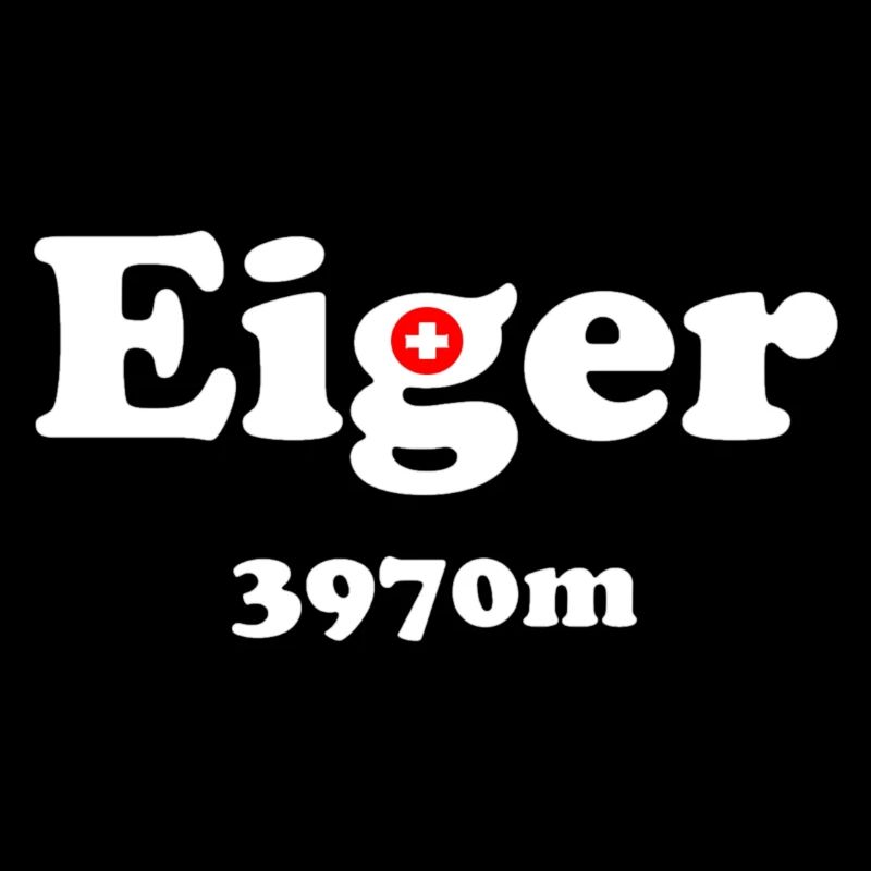 Eiger mit Schweizerkreuz