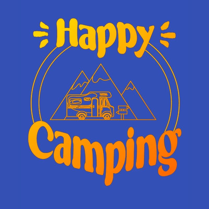 Happy Camping - conception graphique joyeuse et cool