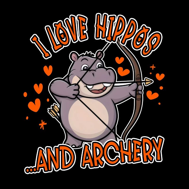 Ich liebe Nilpferde und Bogenschießen lustig
