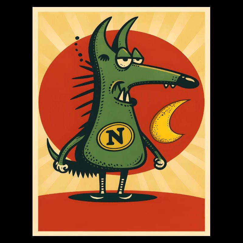 Type de dessin animé Green Moon