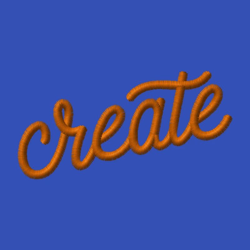 Create lettering embroidered
