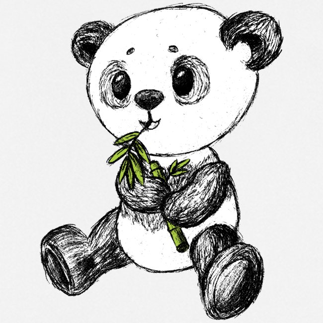 Panda bjørn farvet scribblesirii