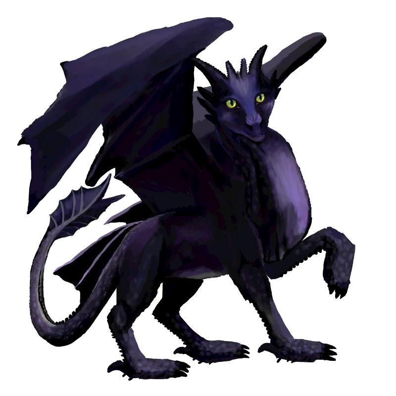 Schwarzer Drache