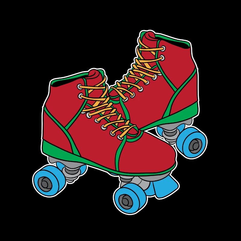 Rollschuh Inline-Skat Roller 70er 80er Geschenk