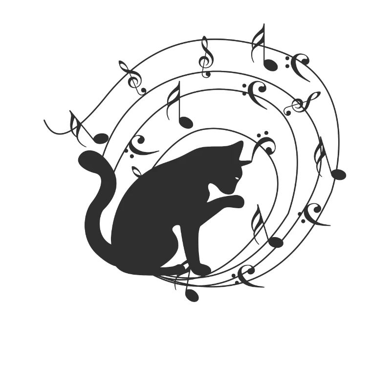 Notes de musique de chat