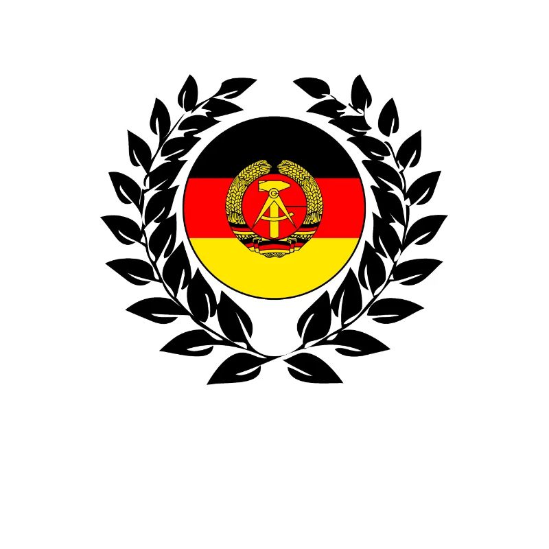 Couronne de Laurier drapeau DDR Allemagne de l'Est