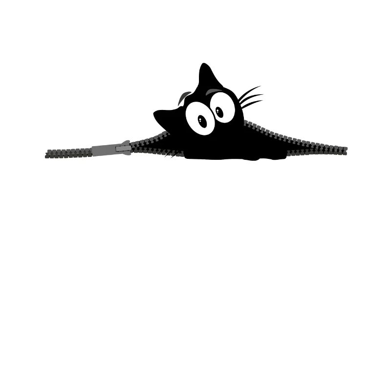 Drôle et mignon chat zippé