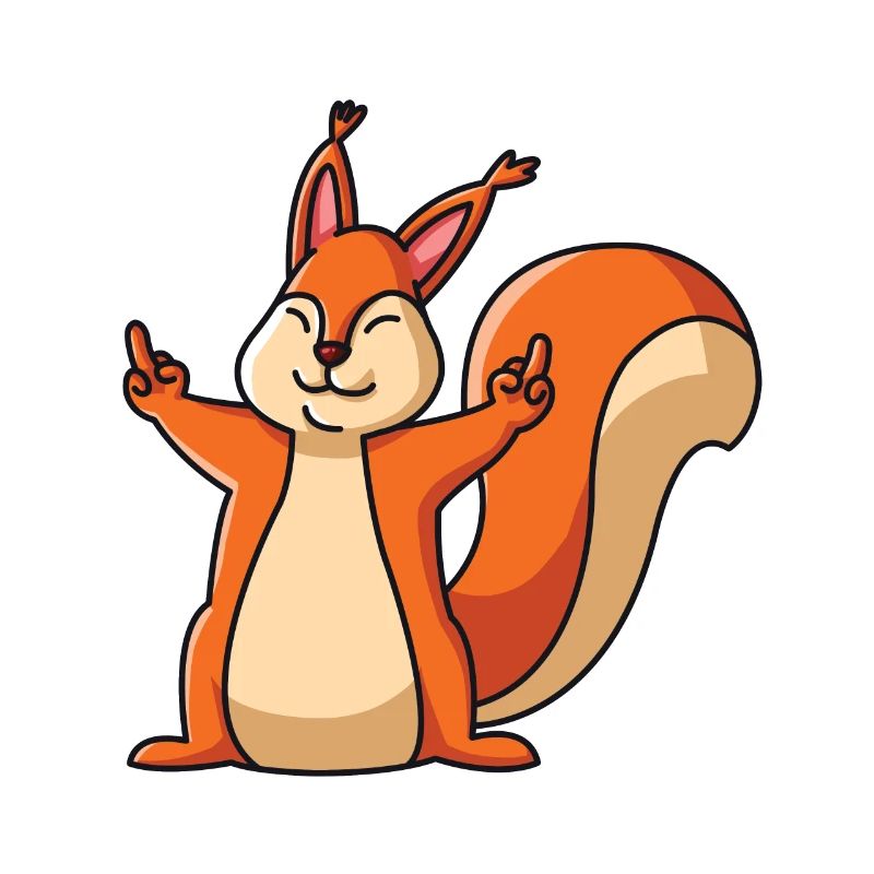 Eichhörnchen Mittelfinger
