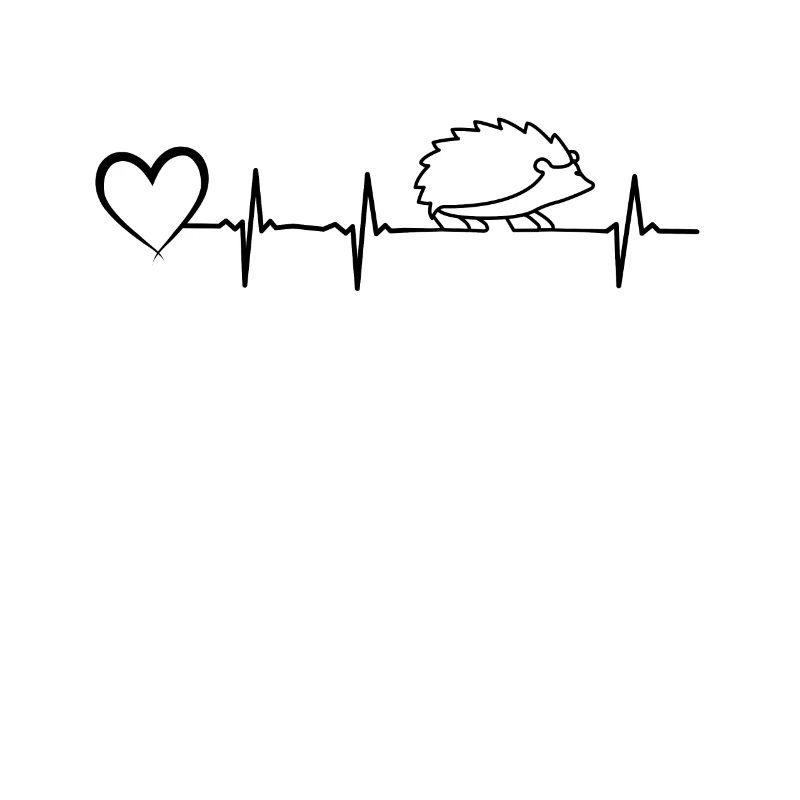 Conception de battement de Hedgehog Hart avec amour de hérisson de coeur
