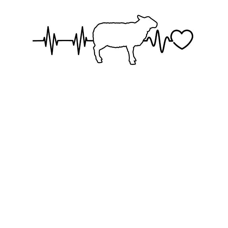 Sheep heartbeat shepherd pulse farmer gift