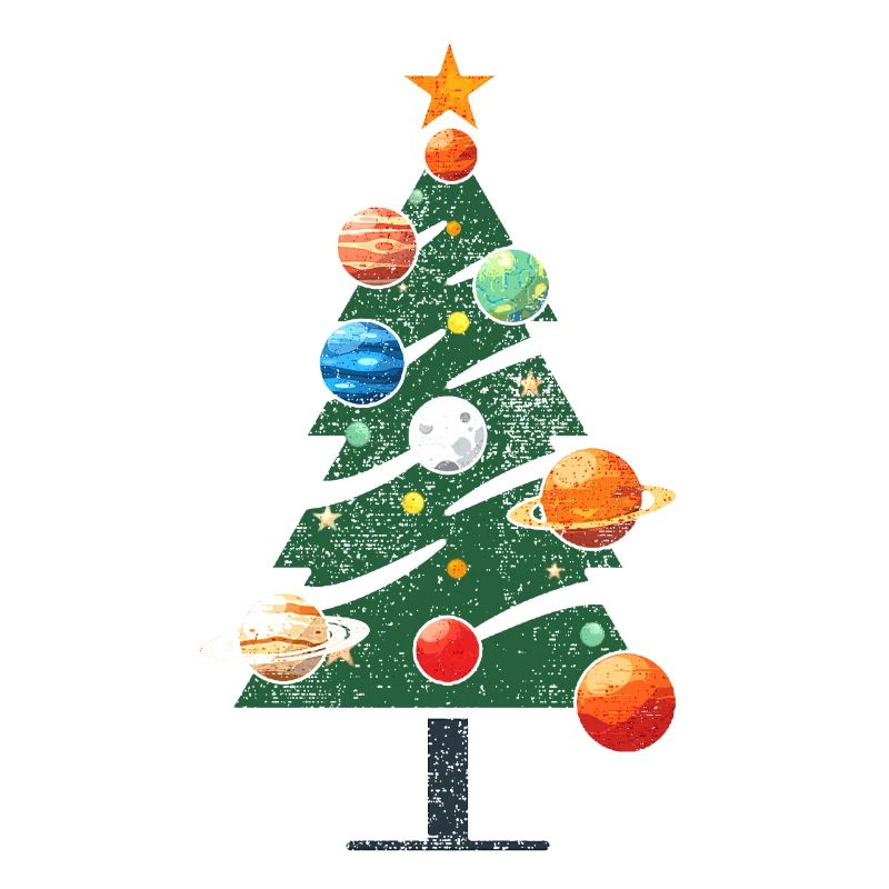 Christmas tree with planets