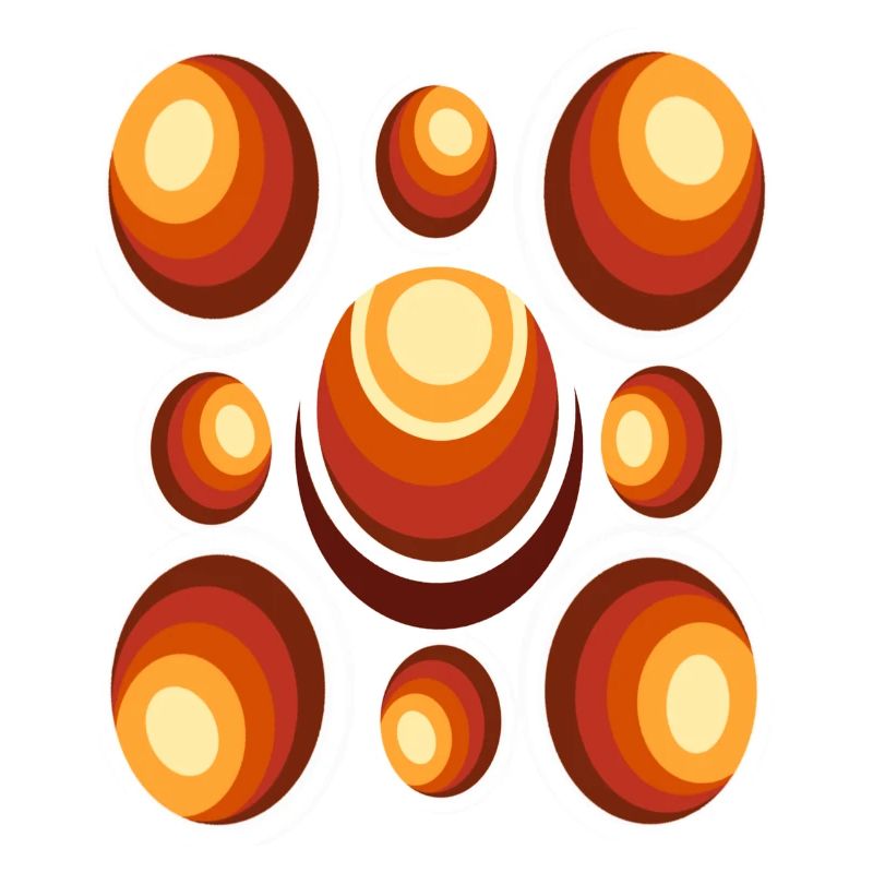 70s Wallpaper Pattern Retro Circle Pattern