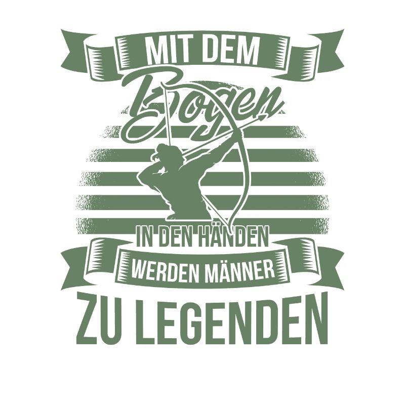 Bogenschiessen mit dem Bogen in den Händen