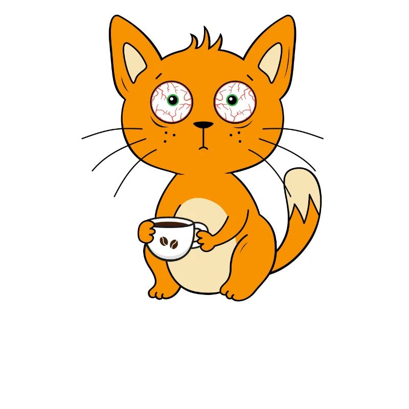 Coffee Caffeine Coffee Drinker Early Riser Cat