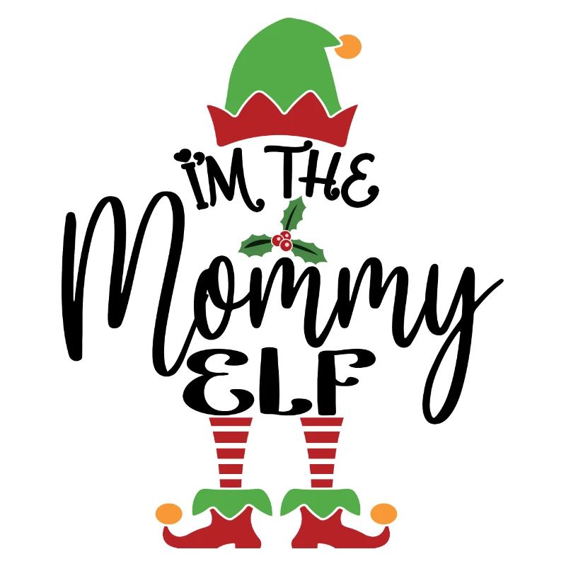 Mama Elf Niedliches lustiges passendes Weihnachtskostüm