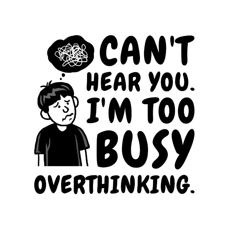 Suranalyse du dessin au trait Dessin Overthinker