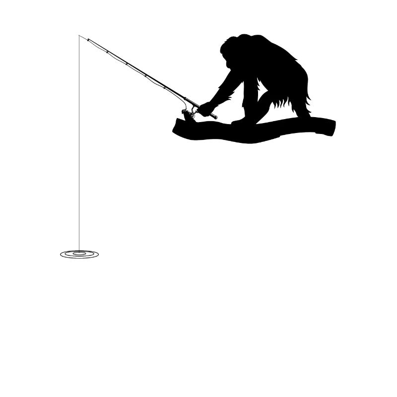 Fishing Monkey Orange Monkey Funny Monkey