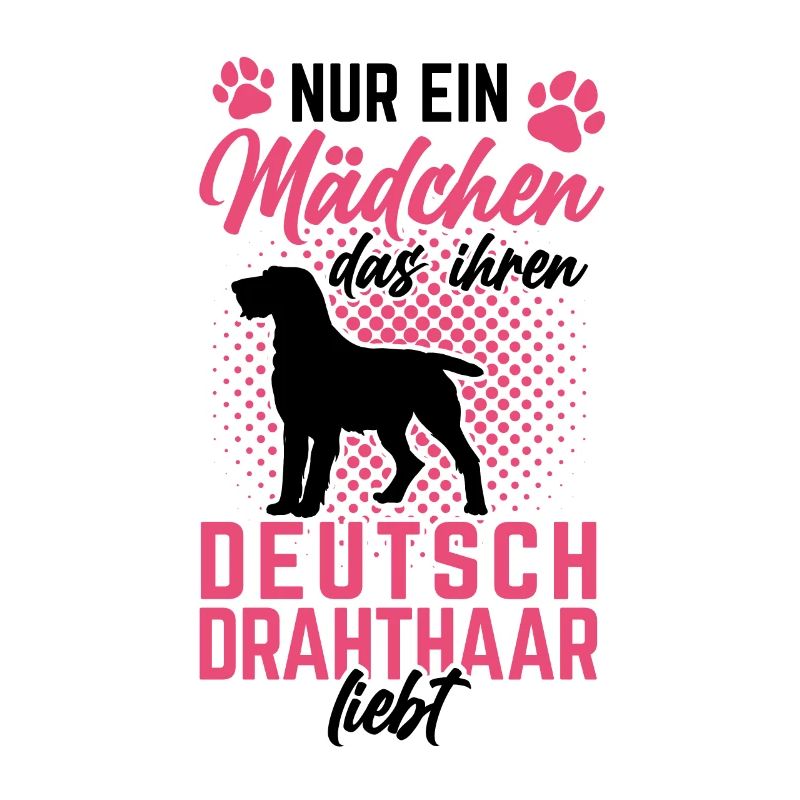 Mädchen das ihren Deutsch Drahthaar liebt
