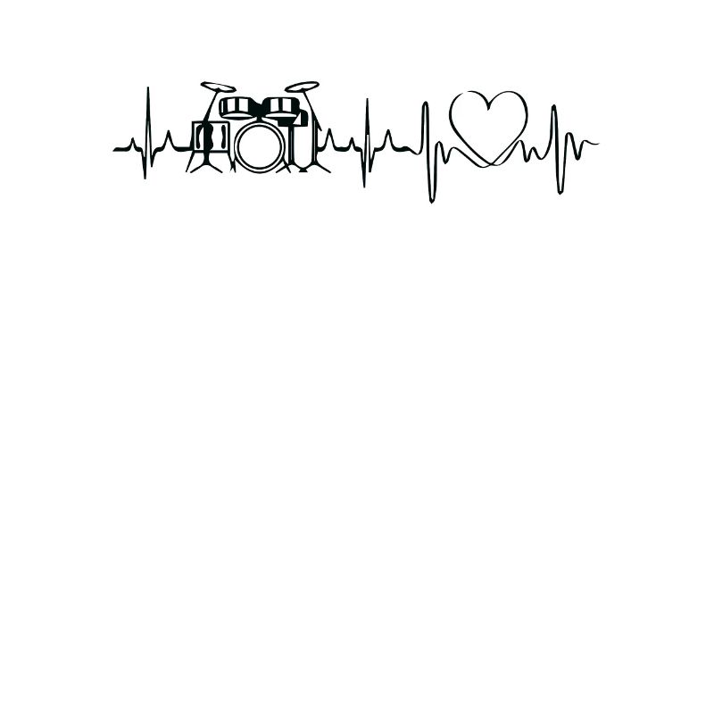 Drum Player Drum Set Heartbeat Heart Drum Set