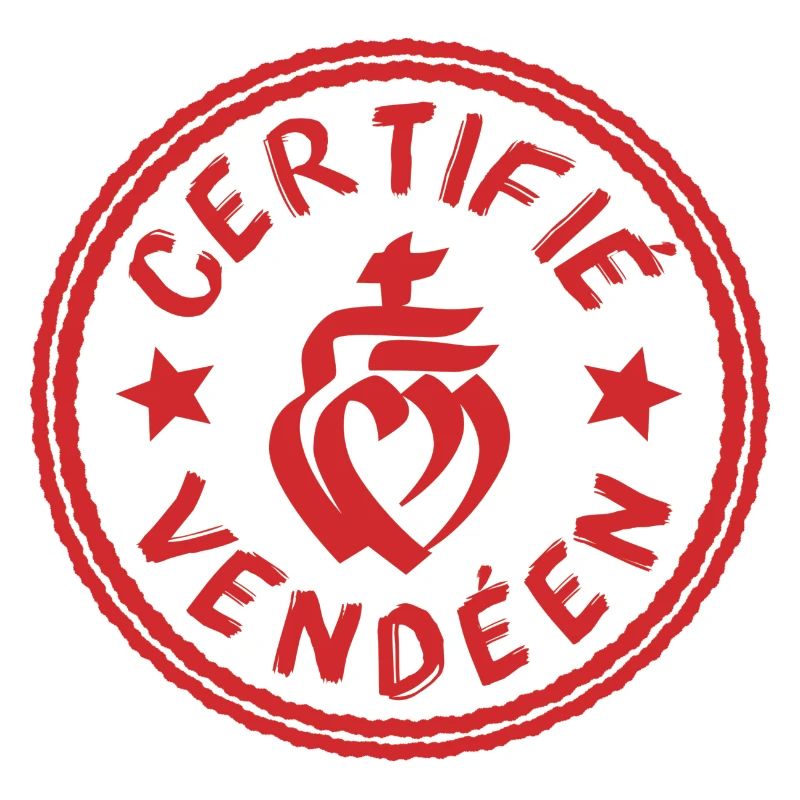 Logo certifié vendéen blanc rouge