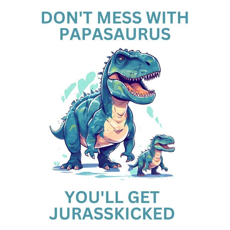 Witziges Papa Papasaurus Dino Dinosaurier Geschenk