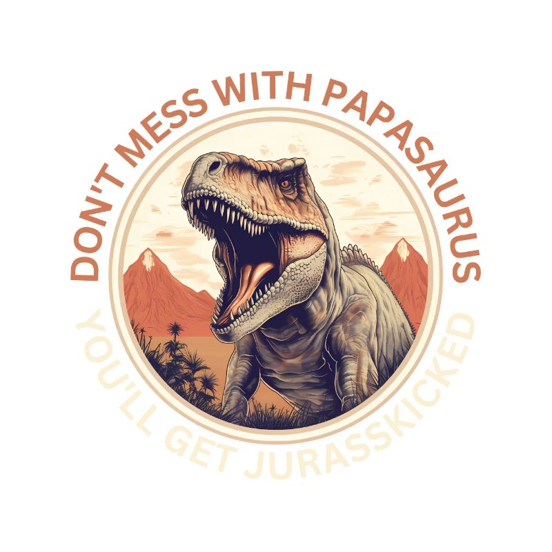 Witziges Papa Papasaurus Dino Dinosaurier Geschenk