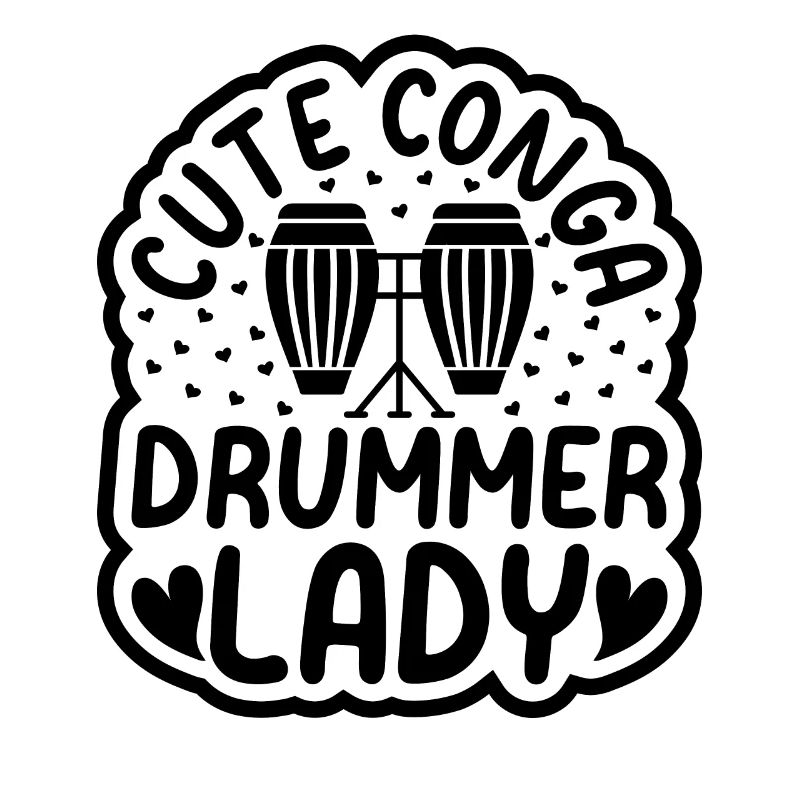 Cute Conga Drummer Lady Conga Player Conga Drummer