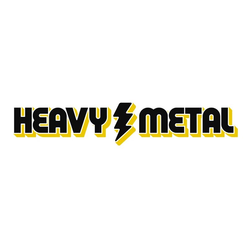 Conception de logo de métal lourd éclair audacieux