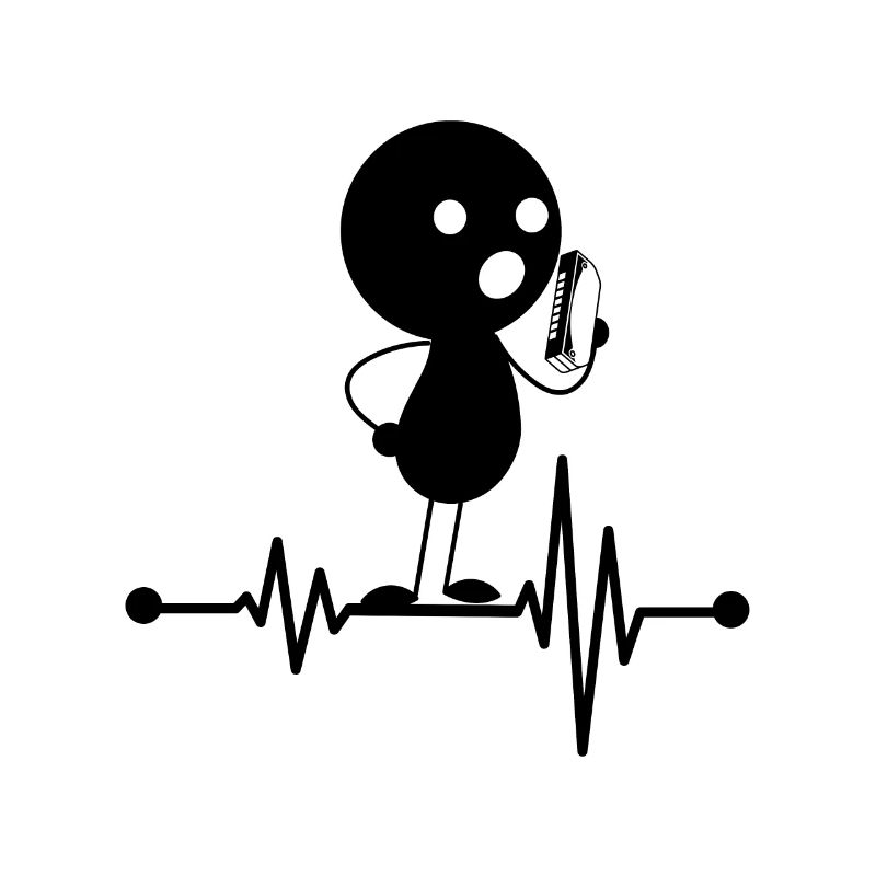 Harmonica Player Harmonica Heartbeat Harmonica Mus