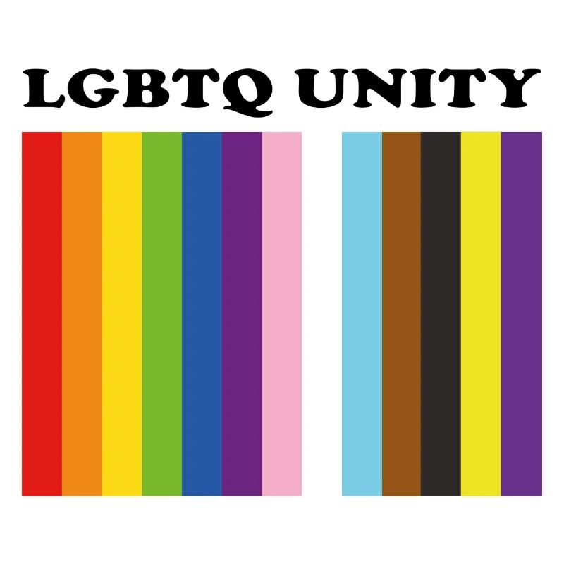 LGBTQ Pride Unity Inklusive Pride-Farben