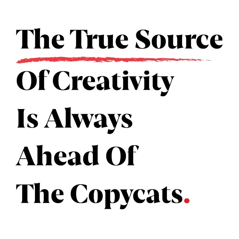 La véritable source de créativité est toujours devant [B]