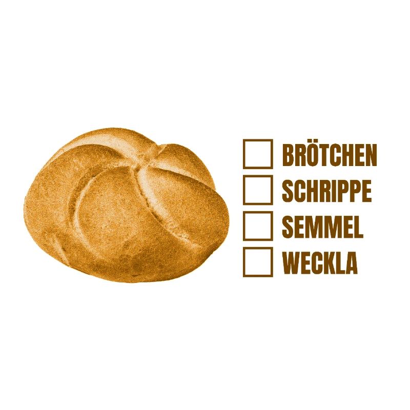 Brötchen oder Semmel? – Lustiges Dialekt-Design