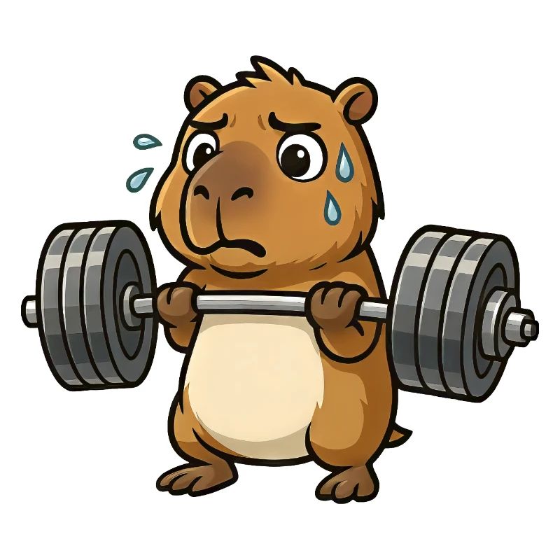 Funny Capybara Capybara Dumbbell Workout