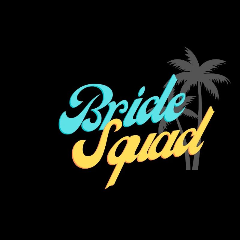 Bride Squad Tropical Sunset Design