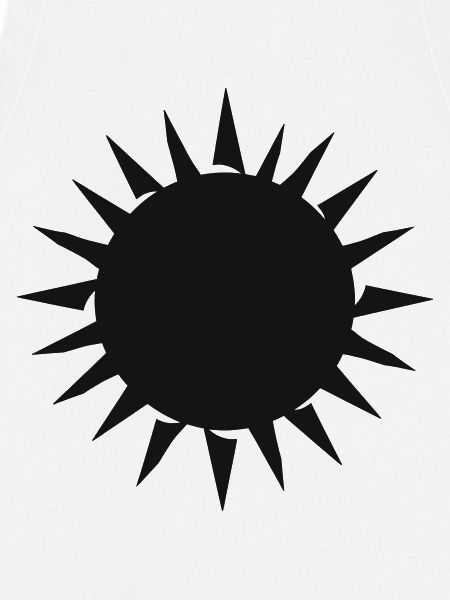 Kräftiges Sonnenschliffmuster auf dunklem Hintergrund